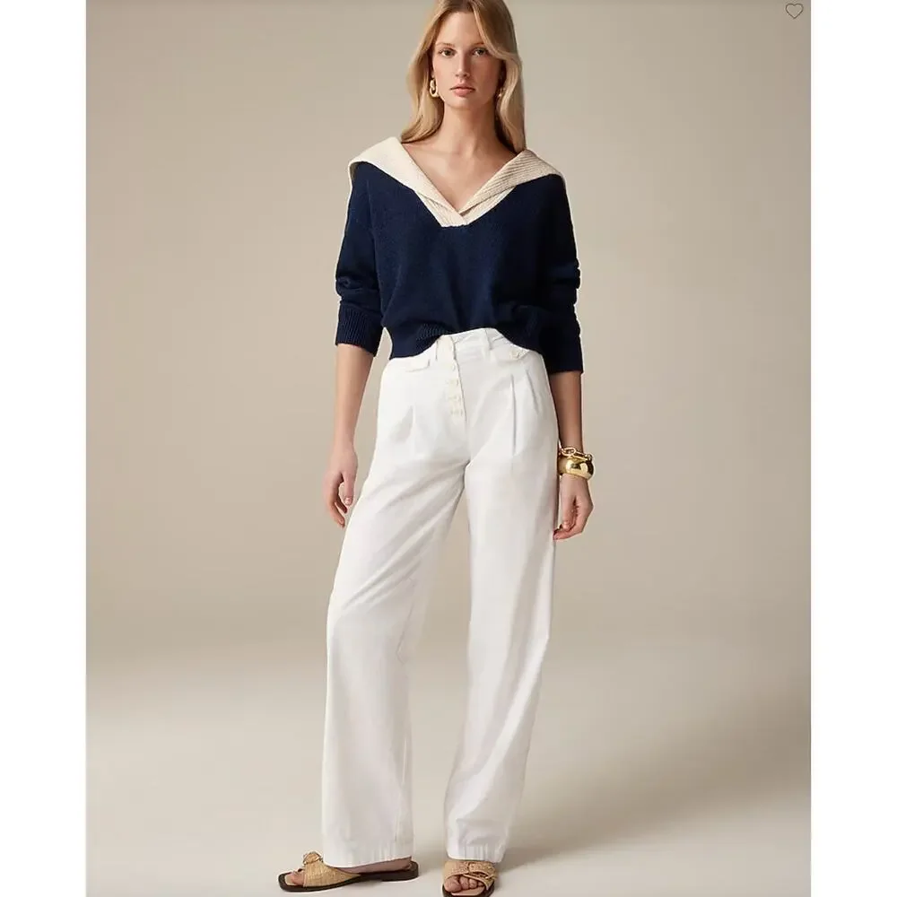 J. Crew Pleated button front‎ chino pants